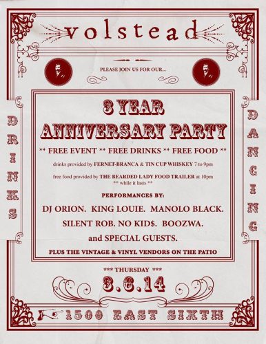 volstead 3 yr anniversary