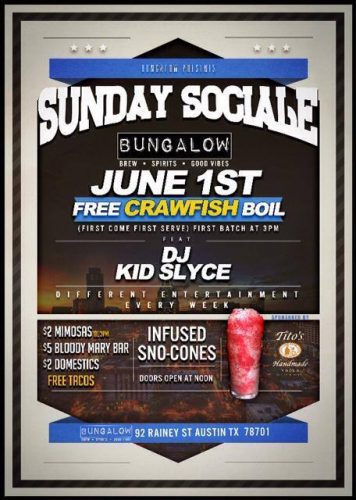 sunday sociale june 1st